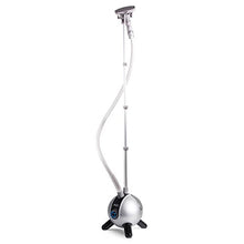 Load image into Gallery viewer, The Laundry POD LP401UPS Full Size Upright Clothes Steamer Wrinkle Release + Sterilizer for Garments, Laundry, Linen, Drapery + Cleaning with Quick Heat, Fabric Brush &amp; Hanger Silver