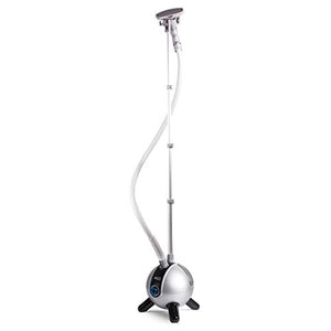 The Laundry POD LP401UPS Full Size Upright Clothes Steamer Wrinkle Release + Sterilizer for Garments, Laundry, Linen, Drapery + Cleaning with Quick Heat, Fabric Brush & Hanger Silver