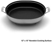 Load image into Gallery viewer, Cuisinart CSK-150 1500-Watt Nonstick Oval Electric Skillet,Brushed Stainless