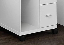 Load image into Gallery viewer, Monarch Specialties I 7057 Natural Reclaimed-Look 2 Drawer Computer Stand On Castors