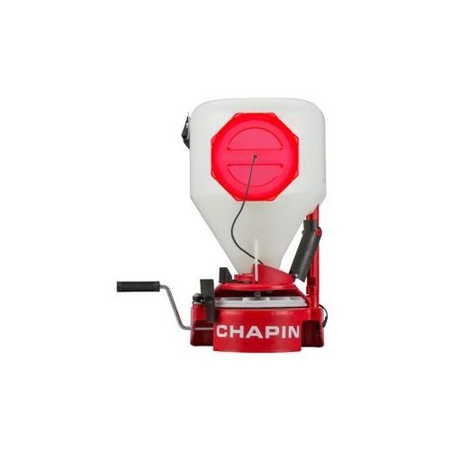 Chapin 8700A Chest Mount with Easy Fill Hopper Lawn Spreader, 35-Pounds, Translucent White Tank