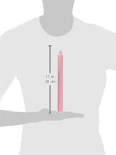 Load image into Gallery viewer, Zest Candle 12-Piece Taper Candles, 10-Inch, Light Rose Straight