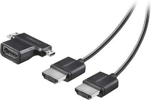 Load image into Gallery viewer, Insignia 6 Ft Hdmi Cable and T-adapter - Matte Black