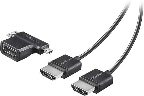 Insignia 6 Ft Hdmi Cable and T-adapter - Matte Black
