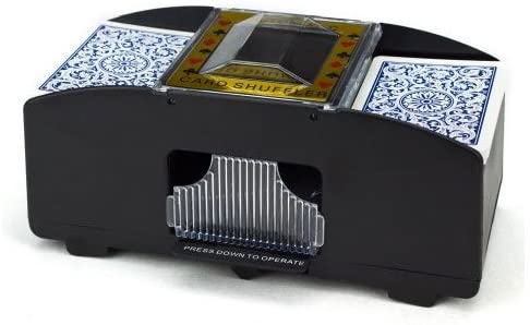 Brybelly Two Deck Automatic Card Shuffler - Battery-Operated Electric Shuffler - Great for Home & Tournament Use for Classic Poker & Trading Card Games