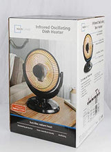 Load image into Gallery viewer, Mainstays Infrared Oscillating Dish Heater, Black Finish, JHS-800H
