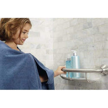 Load image into Gallery viewer, Moen LR2356DCH 16-Inch Grab Bar with Shelf, Chrome