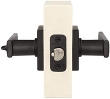 Load image into Gallery viewer, Westwood Matte Black Keyed Entry Lever with Square Rose