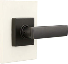 Load image into Gallery viewer, Westwood Matte Black Hall/Closet Passage Door Lever with Square Rose