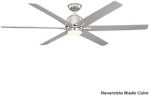 Load image into Gallery viewer, Kensgrove 64 in. LED Brushed Nickel Ceiling Fan with Remote Control
