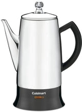 Load image into Gallery viewer, Cuisinart PRC-12 Classic 12-Cup Stainless-Steel Percolator, Black/Stainless