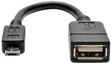 Load image into Gallery viewer, TRIPP LITE 6" USB 2.0 OTG Cable 2-in-1 Connector A/Micro-B to A (U052-06N-OTG-AM)