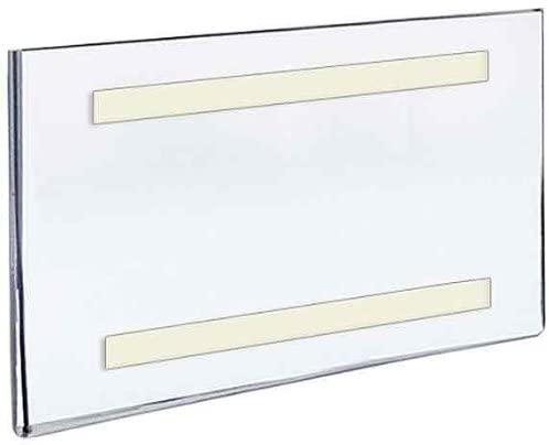 Azar 122018 8-1/2-Inch by 2-1/2-Inch Wall Mount Sign Holder with Adhesive Tape, 10 Count