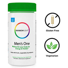 Load image into Gallery viewer, Rainbow Light - Men's One Multivitamin - Probiotic, Enzyme, and Vitamin Blend; Supports Energy, Stress Management, Heart, Prostate, Muscle, and Sexual Health in Men; Gluten Free - 30 Tablets