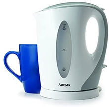 Load image into Gallery viewer, Aroma Housewares AWK-105 Electric Water Kettle, 1.7-Liter, White/Grey