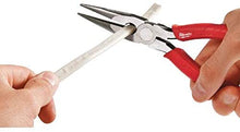 Load image into Gallery viewer, Milwaukee 48-22-6101 8-Inch Long Nose Pliers with Reaming Head and Onboard Fish Tape Pulling