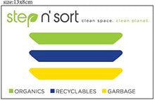 Load image into Gallery viewer, Step N' Sort 16 Gal, 3 Compartment Open Top Trash and Recycling Bin, Silver (OPN603)