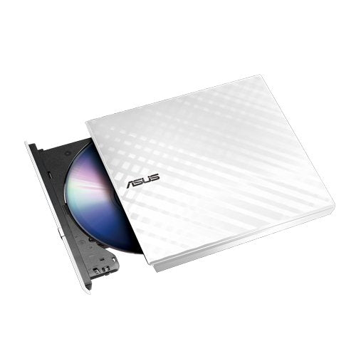 ASUS LITE Portable USB 2.0 Slim 8X DVD/ Burner +/- Rewriter External Drive, Compatible with both Mac & Windows, White (SDRW-08D2S-U/W/G/ACI/AS)