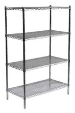 Load image into Gallery viewer, Sandusky WS482486-C Heavy Duty Steel Adjustable Wire Shelving, 800 lbs Capacity, 48" Width x 86" Height x 24" Depth, 4 Shelves, Chrome