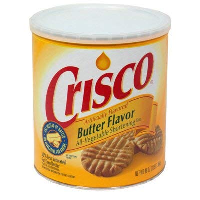 Crisco, All Vegetable Shortening, Butter, 48oz Container (Pack of 2)