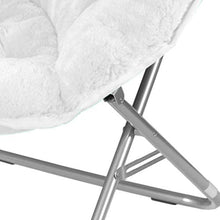 Load image into Gallery viewer, Urban Shop Faux Fur Saucer Chair with Metal Frame