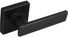 Load image into Gallery viewer, Westwood Matte Black Hall/Closet Passage Door Lever with Square Rose