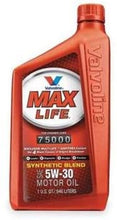 Load image into Gallery viewer, Valvoline Oil VV1556 Maxlife Motor Oil, High-Mileage, SAE 5W30, 1-Qt., Must Purchase In Quantities of 6 - Quantity 6