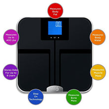 Load image into Gallery viewer, EatSmart Precision GetFit Digital Body Fat Scale w/400 lb. Capacity &amp; Auto Recognition Technology