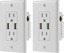 Load image into Gallery viewer, Dynex - 2.4A USB Wall Outlet - White