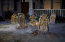 Load image into Gallery viewer, Halloween Decor Graveyard Tombstones 24 in. Sculpture Realistic Moss 5-Piece