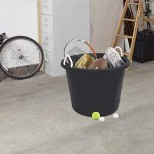 Load image into Gallery viewer, Mainstays 17 Gallon Plastic Utility Tub with Rope Handles, Black, Set of 8