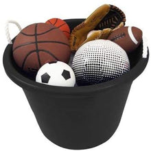 Load image into Gallery viewer, Mainstays 17 Gallon Plastic Utility Tub with Rope Handles, Black, Set of 8