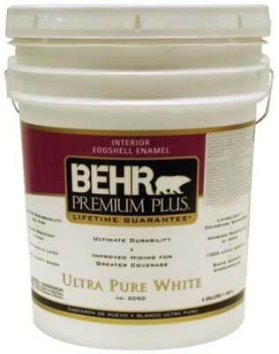 5-gal. Ultra Pure White Eggshell Enamel Zero VOC Interior Paint