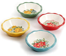 Load image into Gallery viewer, The Pioneer Woman Vintage Floral Mini Pie Plate Set, Set of 4