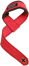 Load image into Gallery viewer, Harbinger Padded Leather Lifting Straps, Red