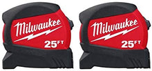 Load image into Gallery viewer, Milwaukee 25 ft. x 1.2 in. Compact Wide Blade Tape Measure (2-Pack)