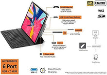 Load image into Gallery viewer, HyperDrive USBC Hub Adapter 6-in-1 Dongle with USB C PD Charging, 4K HDMI, USB 3.0, 3.5mm Headphone Jack, SD, Micro SD - Compatible with iPad Pro 2018