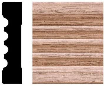 House of Fara 3/4 in. x 3 in. x 8 ft. Oak Fluted Casing