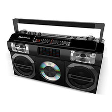 Load image into Gallery viewer, Studebaker SB2149S Master Blaster Bluetooth Boombox with 3 Way Power, AM/FM Radio, USB Port, CD Player with MP3 Playback, LED EQ and 10 Watts RMS Power