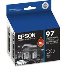 Load image into Gallery viewer, Epson No. 97 T097120-D2 Extra-High Capacity Black Ink Cartridge For WorkForce 600 and WorkForce 40 Printers, 2-Pack
