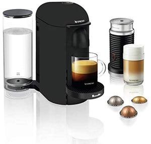 Nespresso VertuoPlus Coffee and Espresso Maker by Breville with Aeroccino, Matte Black