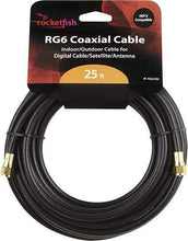 Load image into Gallery viewer, Rocketfish - 25 RG6 In-Wall Indoor/Outdoor Coaxial A/V Cable - Black