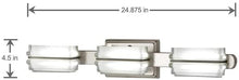 Load image into Gallery viewer, Home Decorators Collection 22803 24 Watt Brushed Nickel Integrated Bath Light