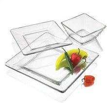 Load image into Gallery viewer, NEW 12-Piece Square Glass Dinnerware Set