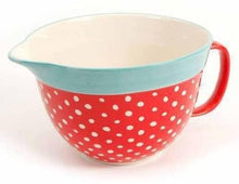 Load image into Gallery viewer, The Pioneer Woman Flea Market 2.83-Quart Batter Bowl with Decal, Red Polkadot