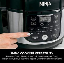 Load image into Gallery viewer, Ninja Foodi 6.5qt Pro 11-in-1 FD302 Sous Vide, Pressure Cooker, Air Fryer/Crisper, Dehydrate, Slow Cook, Steam, Make Yogurt, Bake/Roast, Sear/Sauté, and Keep Foods Warm Inside the Pot, with a Stainless Finish PLUS 2 Accessories