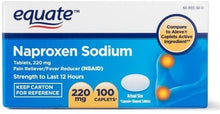 Load image into Gallery viewer, Equate Pain Relief Naproxen Sodium Caplets, 220 mg, 100 Ct