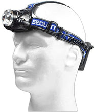 Load image into Gallery viewer, Police Security Elite Blackout Headlamp - T6 LED - 615 Lumen - 7 Hour Battery Life - Camping, Walking, Fishing - Weather Resistant - Strong and Durable - High/Low/Flash
