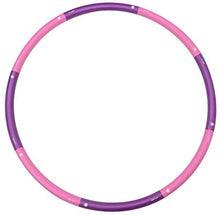 Load image into Gallery viewer, DG Sports 3 Pound Weighted Hula Hoop - Ideal for Aerobics Workouts, Hot Fitness &amp; Weight Loss Exercise - Comes Apart for Easy Storage