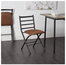 Load image into Gallery viewer, Two-Tone Ladder Back Folding Chair with Microfiber Seat, 4-Pack